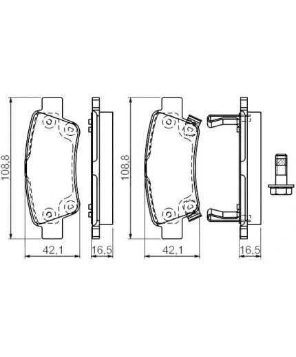 BOSCH Колодки дисковые задние