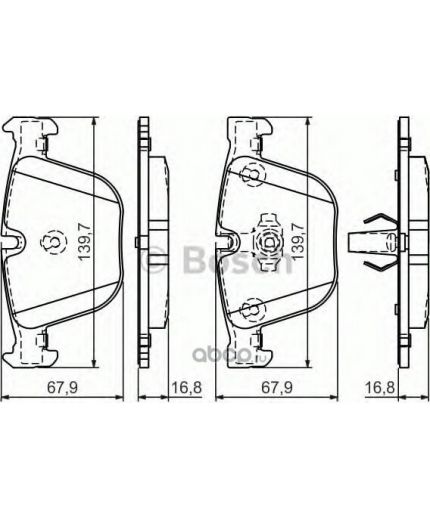 BOSCH Колодки дисковые задние
