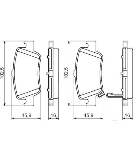 BOSCH Колодки дисковые задние