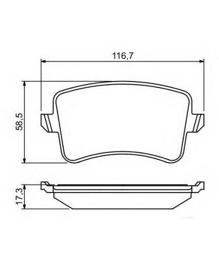 BOSCH Колодки дисковые задние