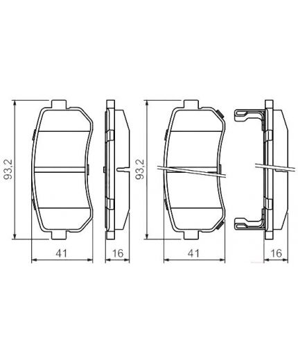 BOSCH Колодки дисковые задние