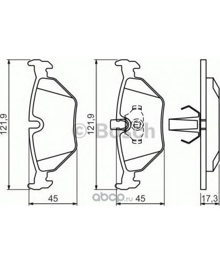 BOSCH Колодки дисковые задние