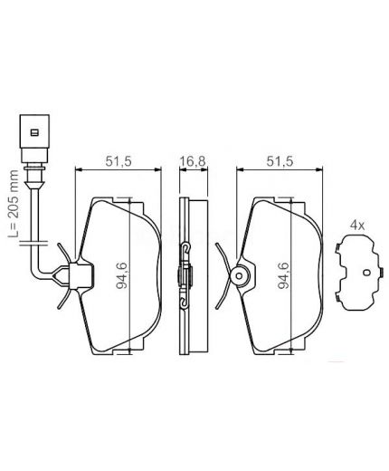BOSCH Колодки дисковые задние