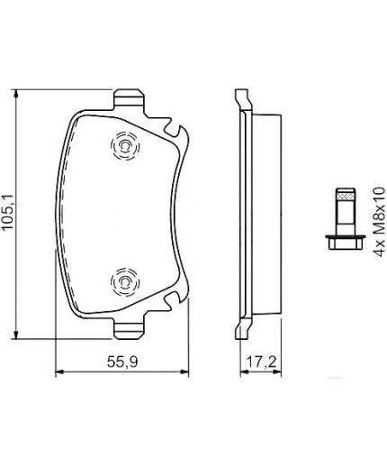 BOSCH Колодки дисковые задние Фото 2