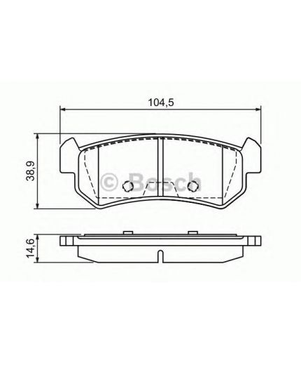 BOSCH Колодки дисковые задние