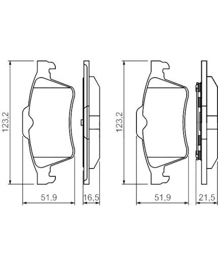 BOSCH Колодки дисковые задние