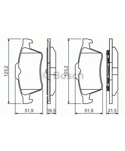 BOSCH Колодки дисковые задние Фото 2