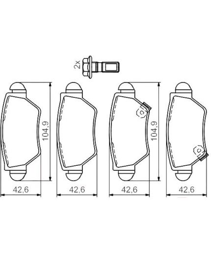 BOSCH Колодки дисковые задние