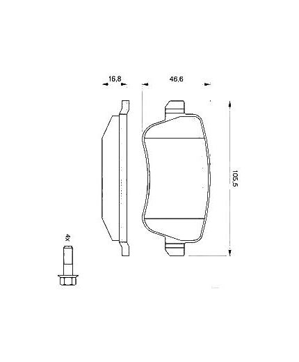 BOSCH Колодки дисковые задние