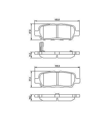 BOSCH Колодки дисковые задние