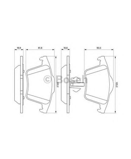 BOSCH Колодки дисковые задние