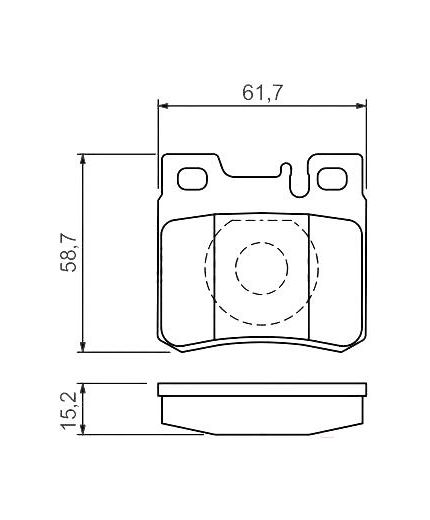 BOSCH Колодки дисковые задние