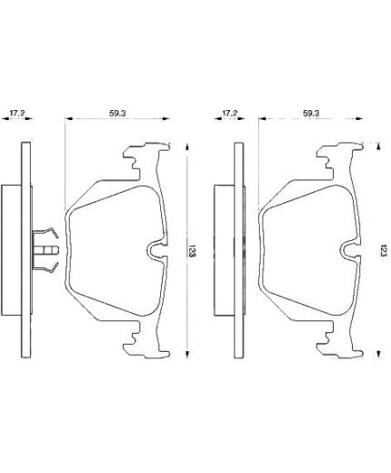 BOSCH Колодки дисковые задние