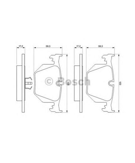 BOSCH Колодки дисковые задние Фото 2