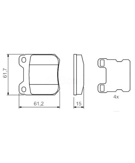 BOSCH Колодки дисковые задние
