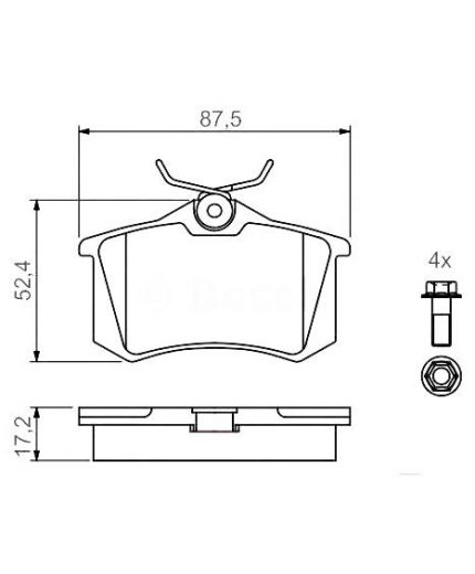 BOSCH Колодки дисковые задние Фото 2