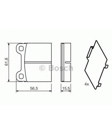 BOSCH Колодки дисковые задние