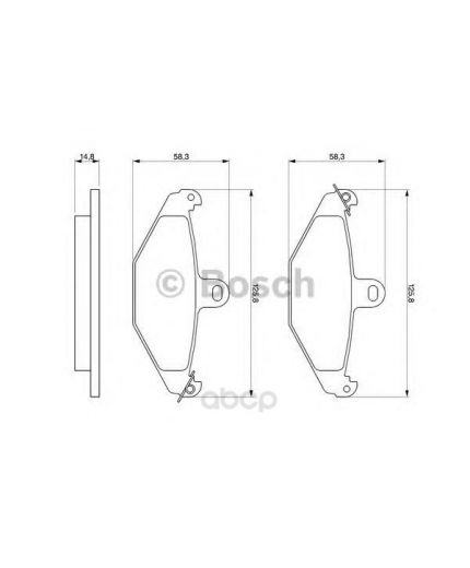 BOSCH Колодки дисковые задние