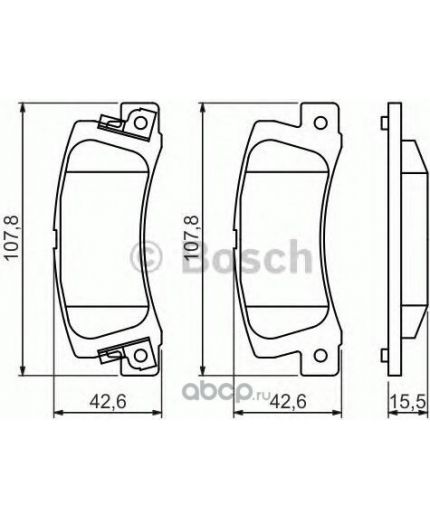 BOSCH Колодки дисковые задние