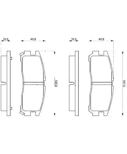 BOSCH Колодки дисковые задние
