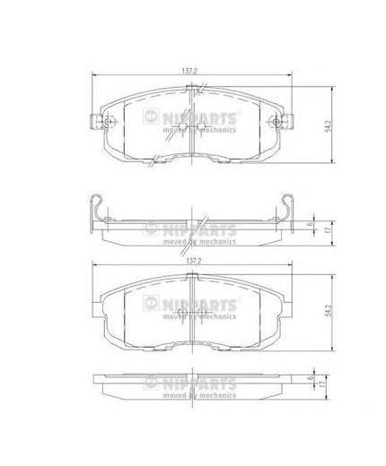 NIPPARTS Колодки дисковые