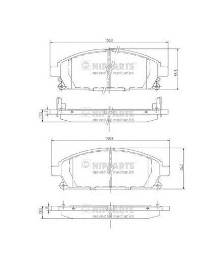 NIPPARTS Колодки дисковые
