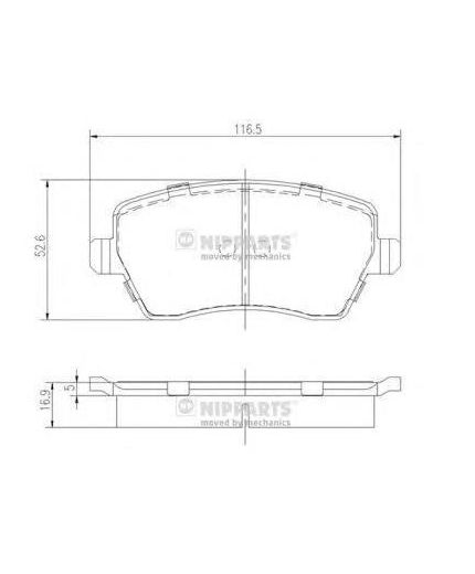 NIPPARTS Колодки дисковые