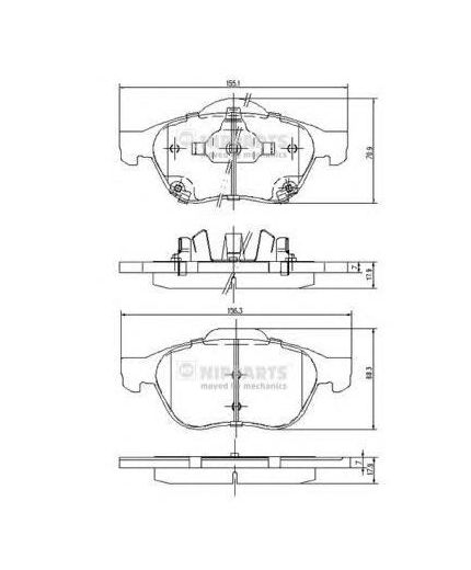NIPPARTS Колодки дисковые Фото 2