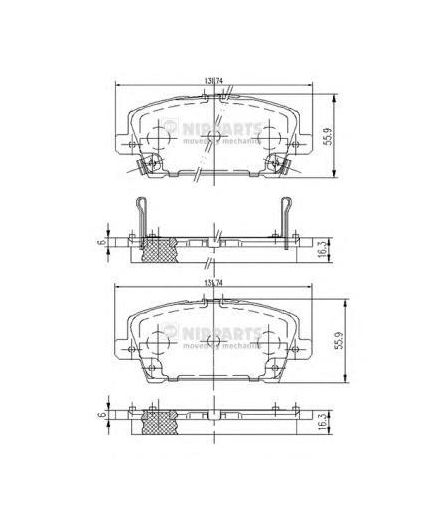 NIPPARTS Колодки дисковые Фото 2