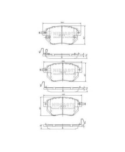 NIPPARTS Колодки дисковые