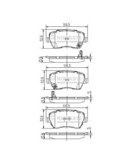 NIPPARTS Колодки дисковые