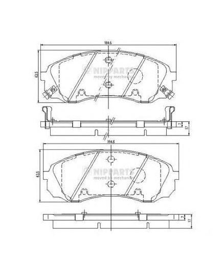 NIPPARTS Колодки дисковые