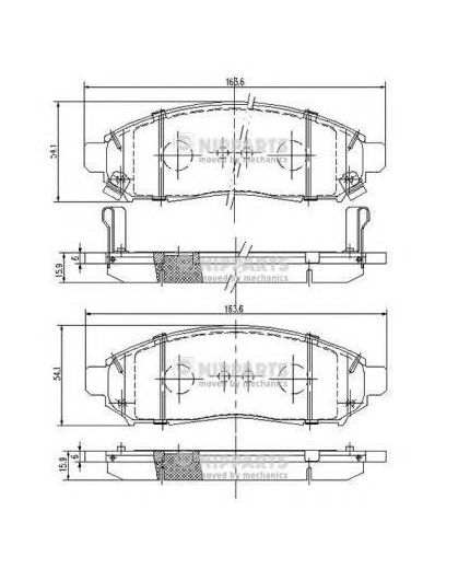 NIPPARTS Колодки дисковые