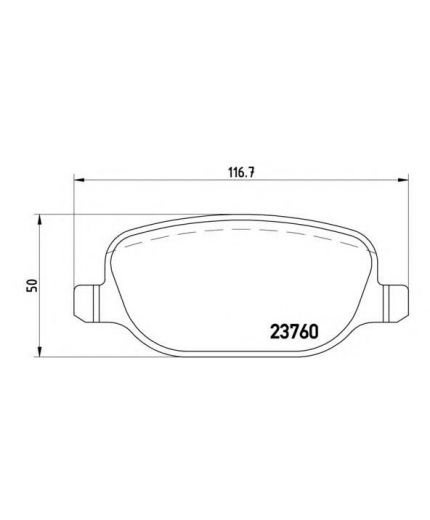 BREMBO Колодки дисковые задние