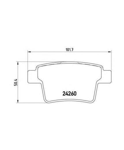BREMBO Колодки дисковые задние