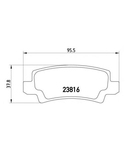 BREMBO Колодки дисковые задние