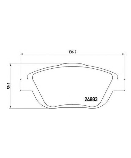 BREMBO Колодки дисковые передние