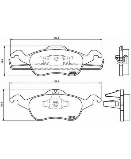 BREMBO Колодки дисковые передние