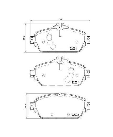 BREMBO Колодки дисковые передние