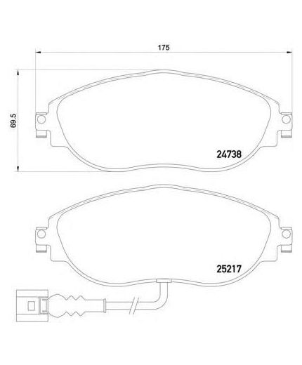 BREMBO Колодки дисковые