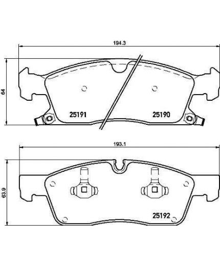 BREMBO Колодки дисковые передние