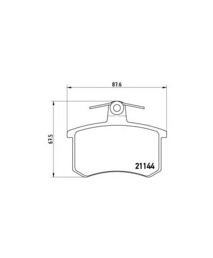 BREMBO Колодки дисковые задние
