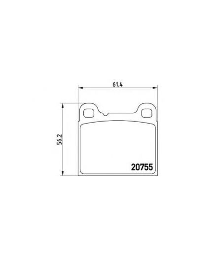 BREMBO Колодки дисковые задние
