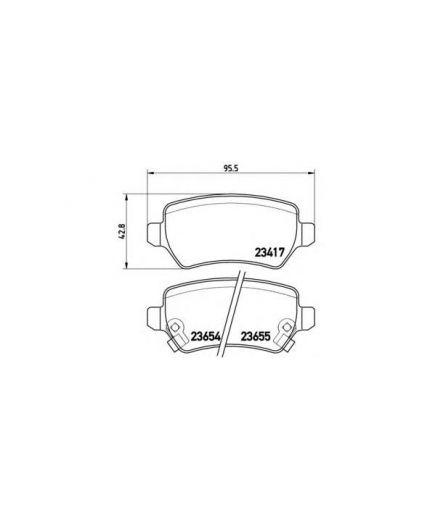 BREMBO Колодки дисковые задние