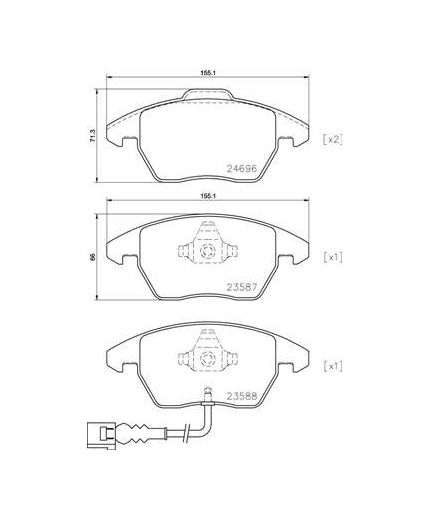 BREMBO Колодки дисковые передние