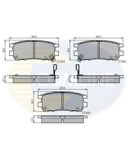 COMLINE Колодки дисковые задние