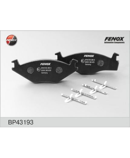 FENOX Колодки дисковые передние