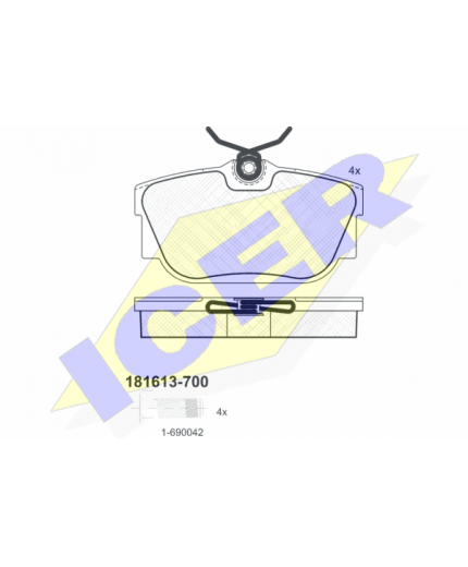 ICER Колодки дисковые задние