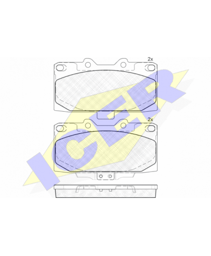 ICER Колодки дисковые