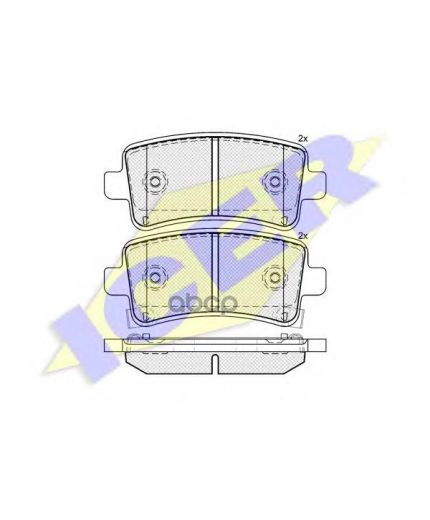 ICER Колодки дисковые задние